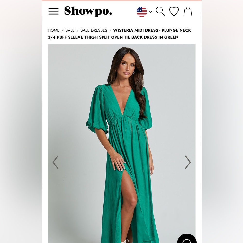 Showpiece green maxi dress